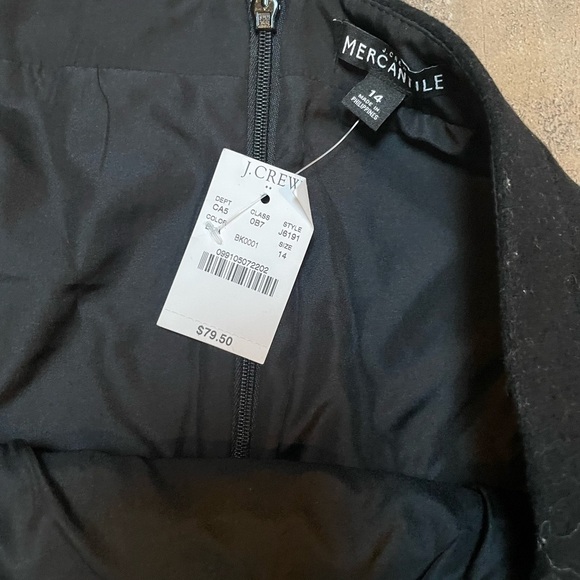 J. Crew Mercantile Skirt wool blend side ruffle lined above knee size 14 NWT - Picture 3 of 5